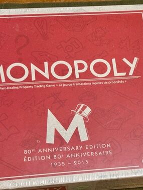 MONOPOLY 80TH ANNIVERSARY EDITION 2015 UNOPENED